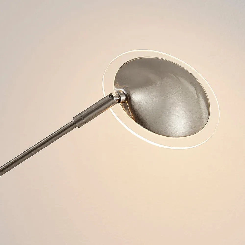 Lindby Pendellamper|Gulvlamper > LED-gulvlampe Anea, 168 cm, 3 lyskilder, nikkelfarvet