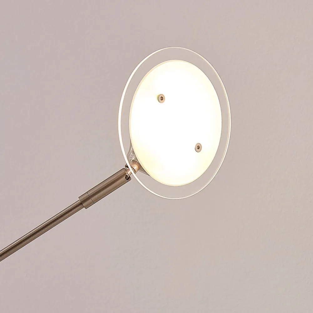 Lindby Pendellamper|Gulvlamper > LED-gulvlampe Anea, 168 cm, 3 lyskilder, nikkelfarvet