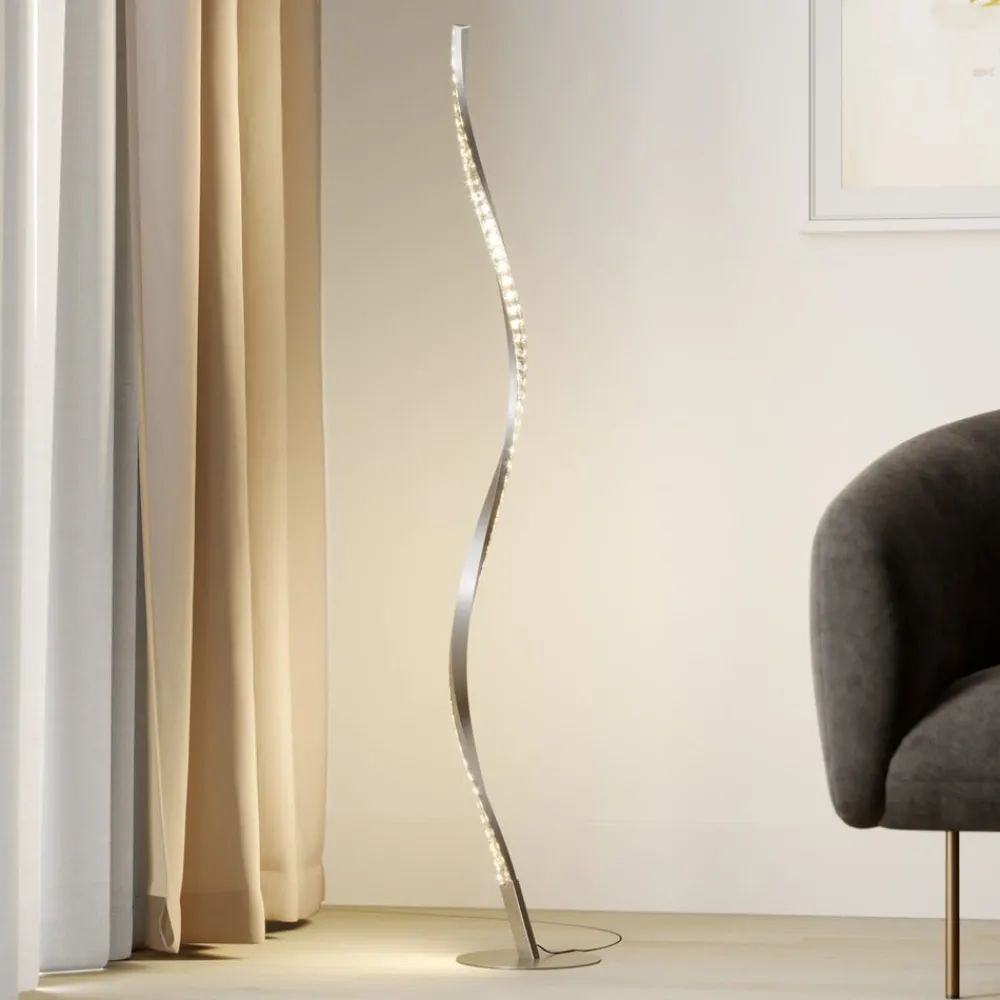 Pendellamper|Gulvlamper ^ Lindby LED-gulvlampe Criostal, RGBW, dæmpbar, fjernbetjening
