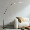 Lindby Arbejdsrum/Kontor|Pendellamper > LED-gulvlampe Danua, sort, metal, højde 200 cm