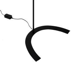 Lindby Arbejdsrum/Kontor|Pendellamper > LED-gulvlampe Danua, sort, metal, højde 200 cm