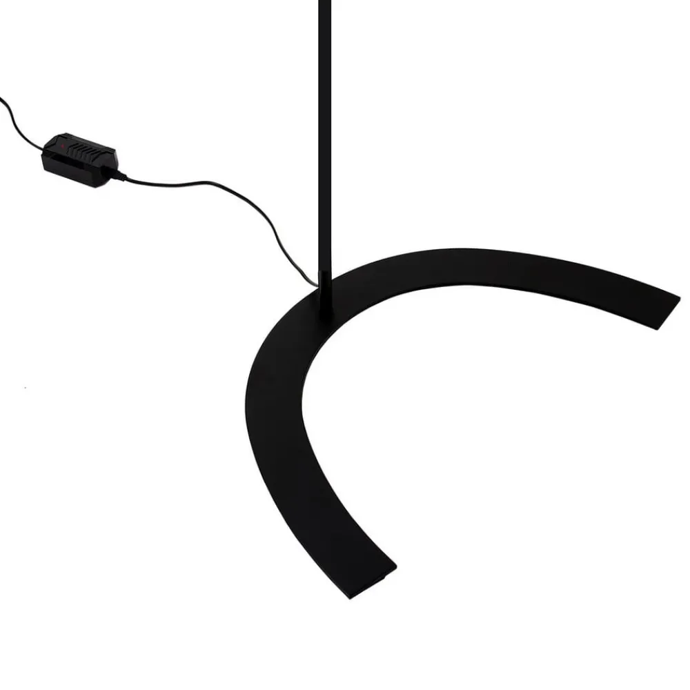 Lindby Arbejdsrum/Kontor|Pendellamper > LED-gulvlampe Danua, sort, metal, højde 200 cm