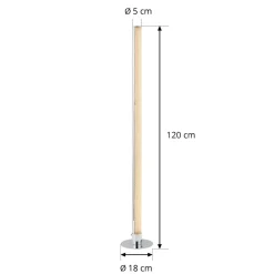Pendellamper|Gulvlamper ^ Lindby LED-gulvlampe Hadis, RGB, fjernbetjening, hvid, 120 cm