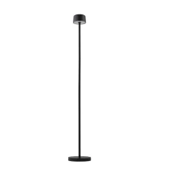 Lindby Terrassebelysning > LED-gulvlampe Isason, sort, aluminium, Ø 11 cm
