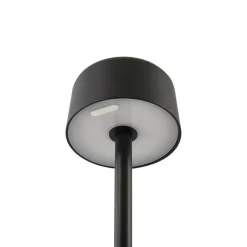 Lindby Terrassebelysning > LED-gulvlampe Isason, sort, aluminium, Ø 11 cm
