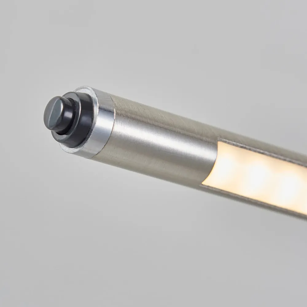 Lindby Gulvlamper > LED-gulvlampe Jabbo, 163 cm, nikkel, metal