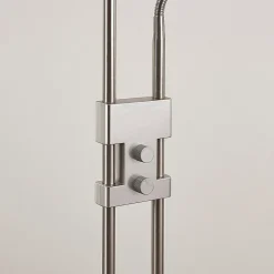 Pendellamper|Gulvlamper ^ Lindby LED-gulvlampe Jonne, rund, læsearm, dæmpbar, 180 cm