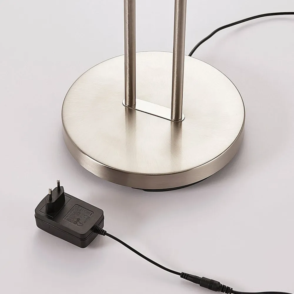 Pendellamper|Gulvlamper ^ Lindby LED-gulvlampe Jonne, rund, læsearm, dæmpbar, 180 cm