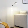Lindby Arbejdsrum/Kontor > LED-gulvlampe Maori, 140 cm, sort, CCT, dæmpbar