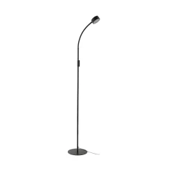 Lindby Arbejdsrum/Kontor > LED-gulvlampe Maori, 140 cm, sort, CCT, dæmpbar