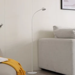 Lindby Arbejdsrum/Kontor|Gulvlamper > LED-gulvlampe Maori, hvid, metal, CCT, dæmpbar