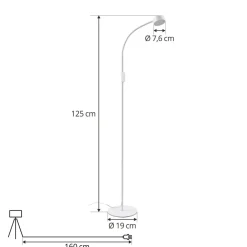 Lindby Arbejdsrum/Kontor|Gulvlamper > LED-gulvlampe Maori, hvid, metal, CCT, dæmpbar