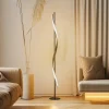 Lindby Gang|Gulvlamper > LED-gulvlampe Munja, sort, metal, dæmpbar