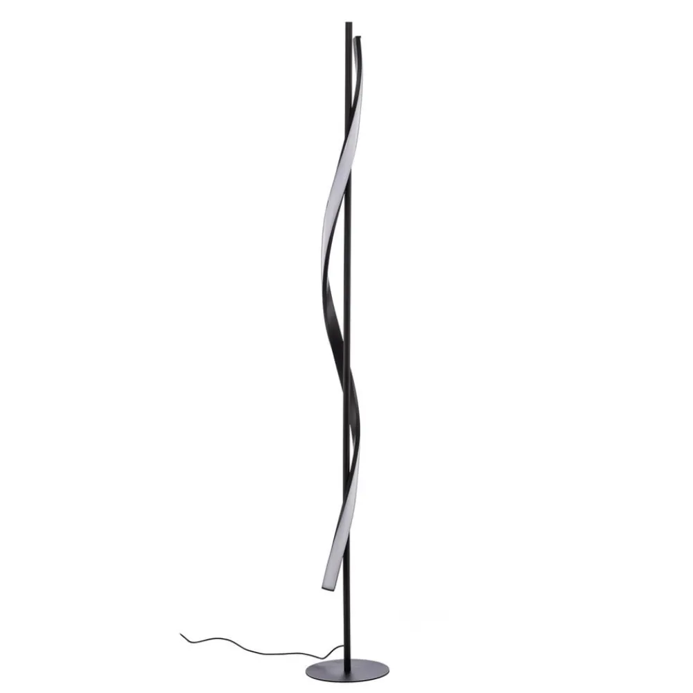Lindby Gang|Gulvlamper > LED-gulvlampe Munja, sort, metal, dæmpbar