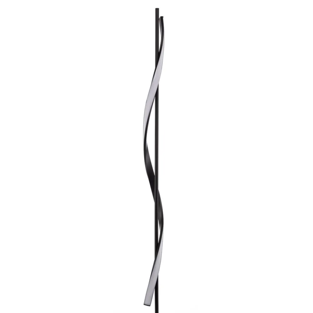 Lindby Gang|Gulvlamper > LED-gulvlampe Munja, sort, metal, dæmpbar