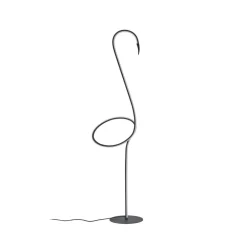 Lindby Gang|Gulvlamper > LED-gulvlampe Pajaro, 130 cm, sort, CCT, dæmpbar