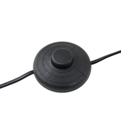 Gulvlamper|Gulvlamper ^ Lindby LED-gulvlampe Rayon, sort, metal, højde 150,3 cm