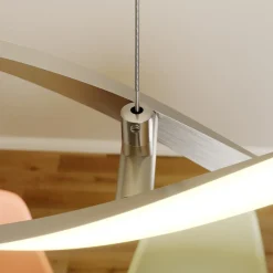 Pendellamper|Pendellamper ^ Lindby LED-hængelampe Auron, nikkelfarvet, metal, dæmpbar