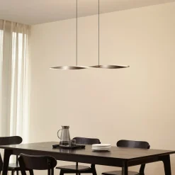 Lindby Pendellamper > LED-hængelampe Jaren, sort/brun, 100 cm, CCT