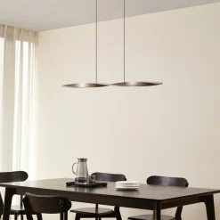 Lindby Pendellamper > LED-hængelampe Jaren, sort/brun, 100 cm, CCT