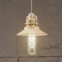 Lindby Udendørs Pendellamper|Terrassebelysning > LED-hængelampe Raul, beige, aluminium, Ø 15 cm