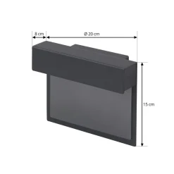 Lindby Terrassebelysning|Væglamper > LED-husnummerlampe Antal, antracit, aluminium