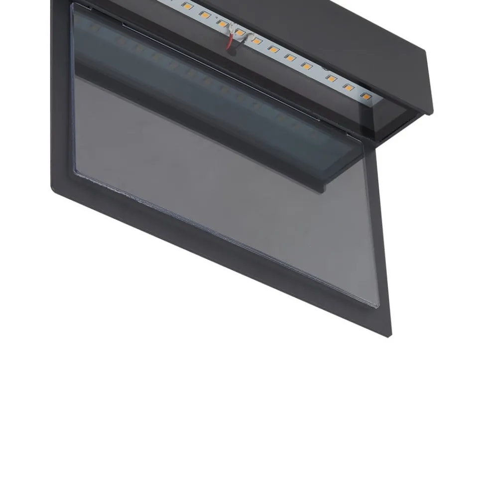 Lindby Terrassebelysning|Væglamper > LED-husnummerlampe Antal, antracit, aluminium