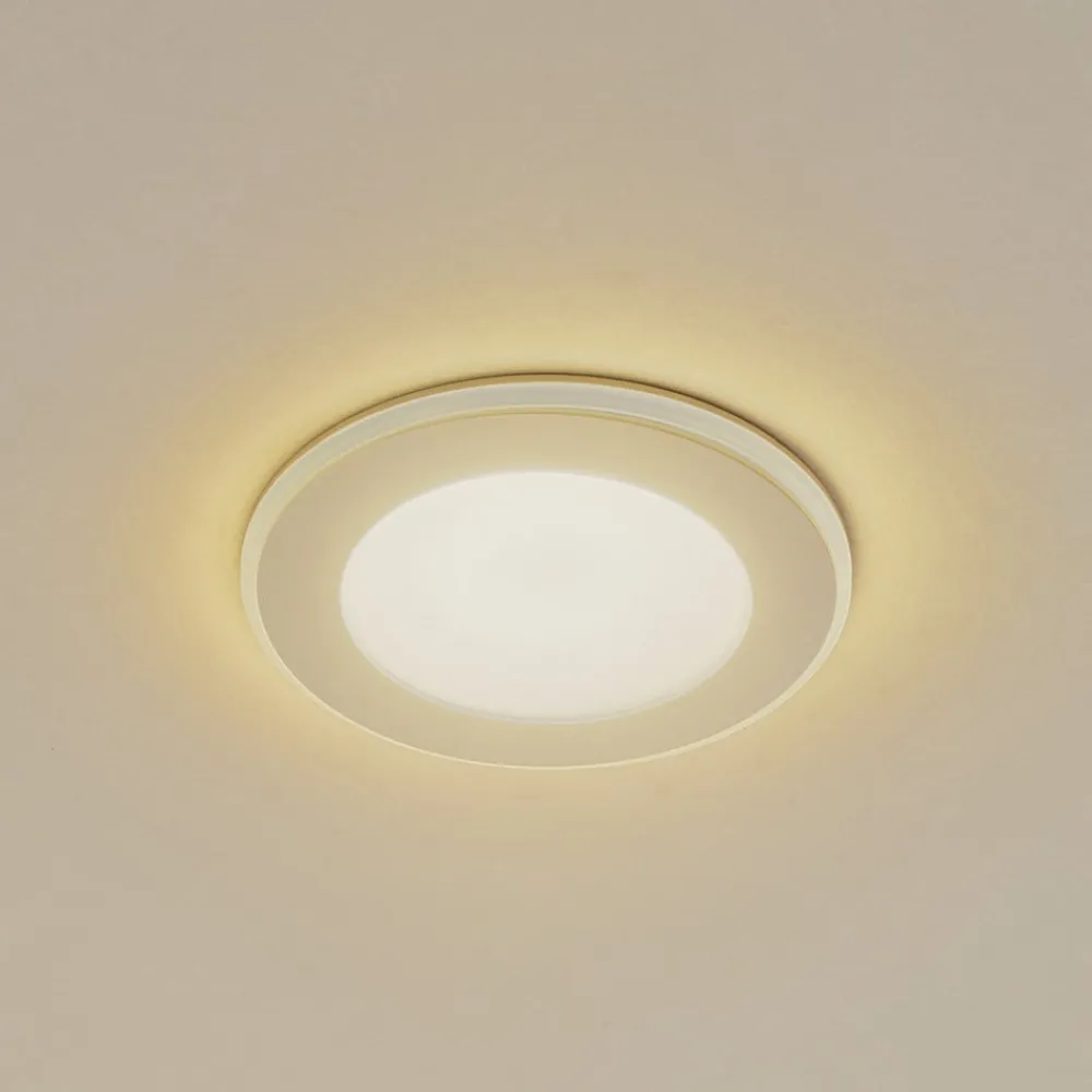 Lindby Indbygningsspots|Spotlights > LED indbygningslampe Toka, 4,9 W, hvid, plast, CCT
