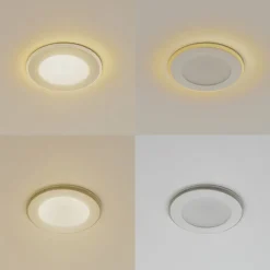 Lindby Indbygningsspots|Spotlights > LED indbygningslampe Toka, 4,9 W, hvid, plast, CCT