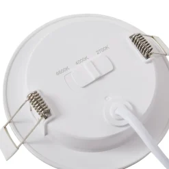 Lindby Indbygningsspots|Spotlights > LED indbygningslampe Toka, 4,9 W, hvid, plast, CCT