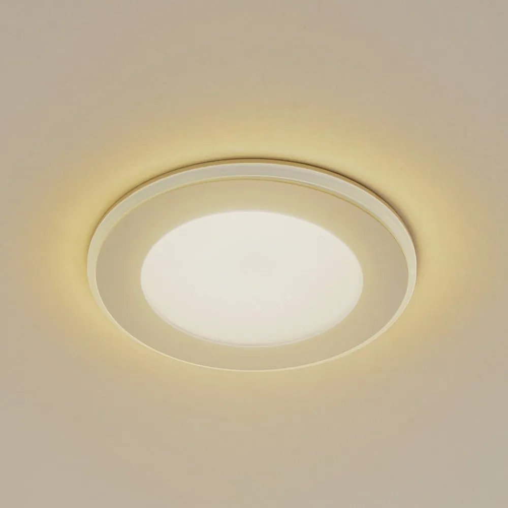 Lindby Indbygningsspots|Spotlights > LED indbygningslampe Toka, 6,5 W, hvid, plast, CCT
