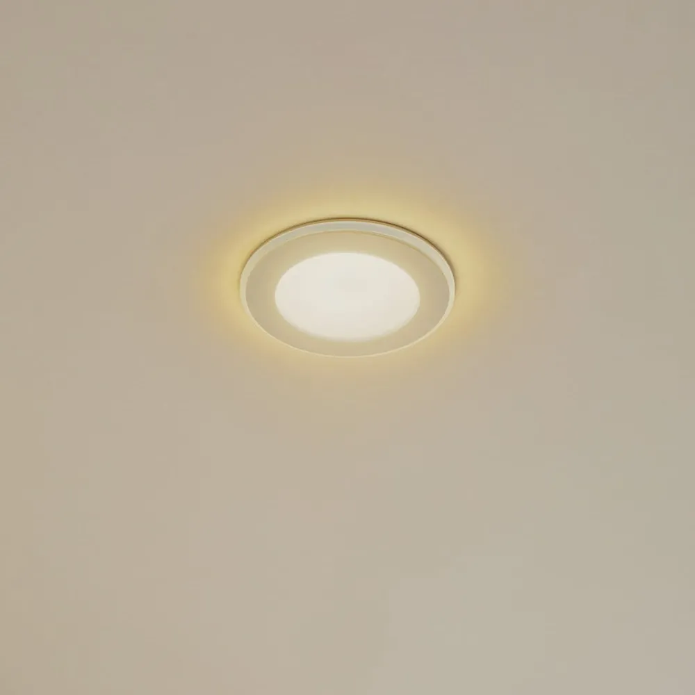 Lindby Indbygningsspots|Spotlights > LED indbygningslampe Toka, 6,5 W, hvid, plast, CCT