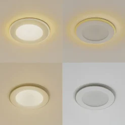 Lindby Indbygningsspots|Spotlights > LED indbygningslampe Toka, 6,5 W, hvid, plast, CCT