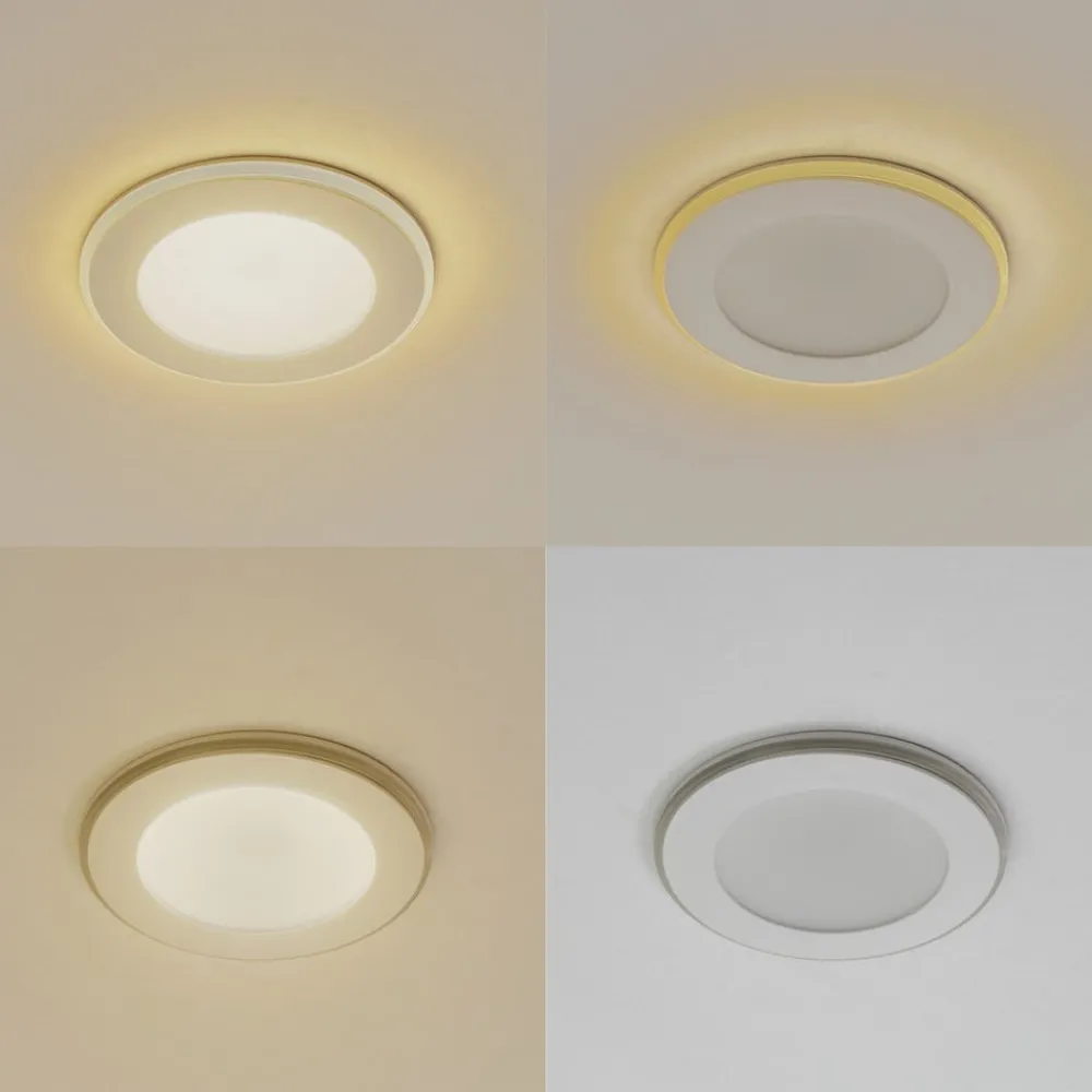 Lindby Indbygningsspots|Spotlights > LED indbygningslampe Toka, 6,5 W, hvid, plast, CCT