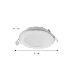 Lindby Indbygningsspots|Spotlights > LED indbygningslampe Toka, 6,5 W, hvid, plast, CCT