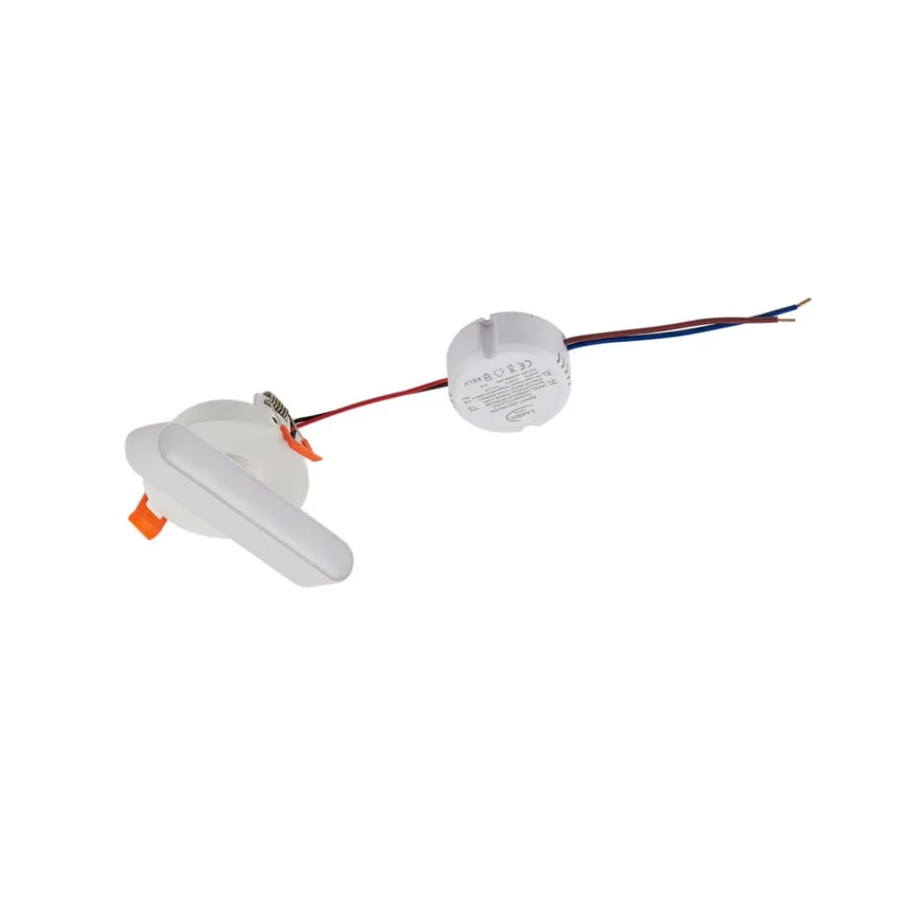 Lindby Indbygningsspots|Spotlights > LED-indbygningslampe Eldrin, hvid, lysliste, 13,1 cm