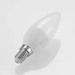 Lindby Led Pærer > LED-kertepære, E14, C35, 4,5 W, opal, 3.000 K