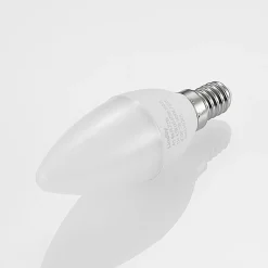 Lindby Led Pærer > LED-kertepære, E14, C35, 4,5 W, opal, 3.000 K
