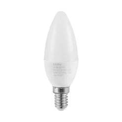Lindby Led Pærer > LED-kertepære, E14, C35, 4,5W, opal, 3000K, sæt med 3 stk