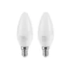 Lindby Led Pærer > LED-kertepære, E14, C35, 4,5W, opal, 3000K, sæt med 2 stk