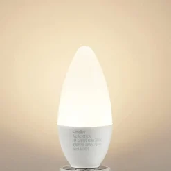 Lindby Led Pærer > LED-kertepære, E14, C35, 4,5W, opal, 3000K, sæt med 2 stk
