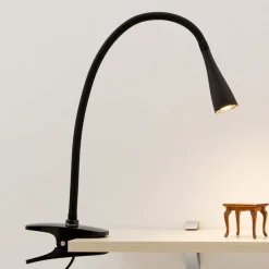 Arbejdsrum/Kontor|Bordlamper ^ Lindby LED-klemmelampe Baris, højde 44 cm, sort, 3000K
