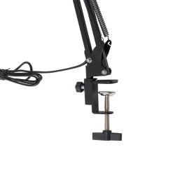 Lindby Arbejdsrum/Kontor|Bordlamper > LED-klemmelampe Undra, sort, metal, justerbar