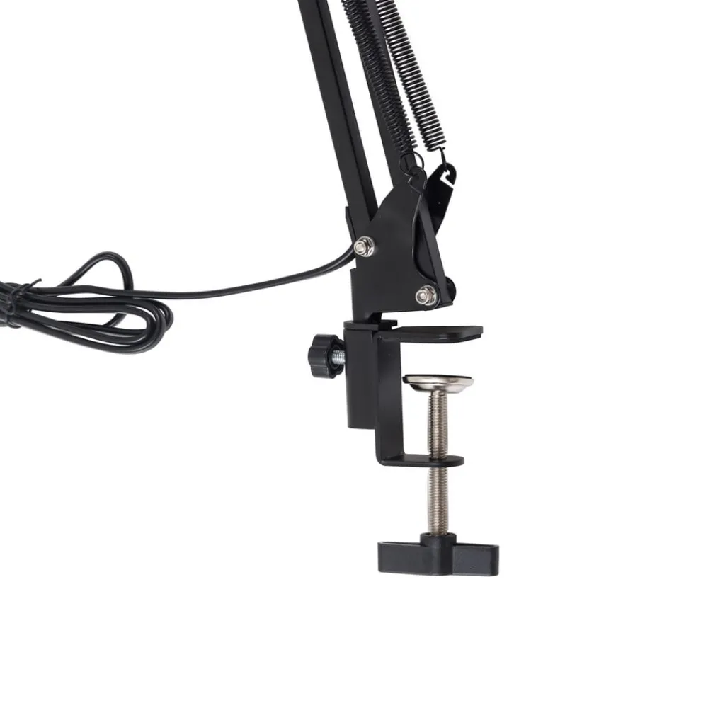 Lindby Arbejdsrum/Kontor|Bordlamper > LED-klemmelampe Undra, sort, metal, justerbar