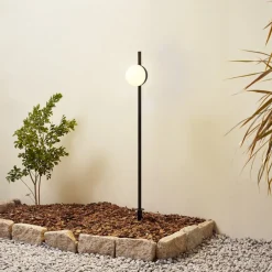 Lindby Udendørs Spot > LED-lampe med jordspyd Darleen, antracit, metal, Ø10cm