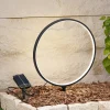 Lindby Dekorationsbelysning|Solcellelamper > LED-lampe med jordspyd Syrene, 45 cm, sort, aluminium
