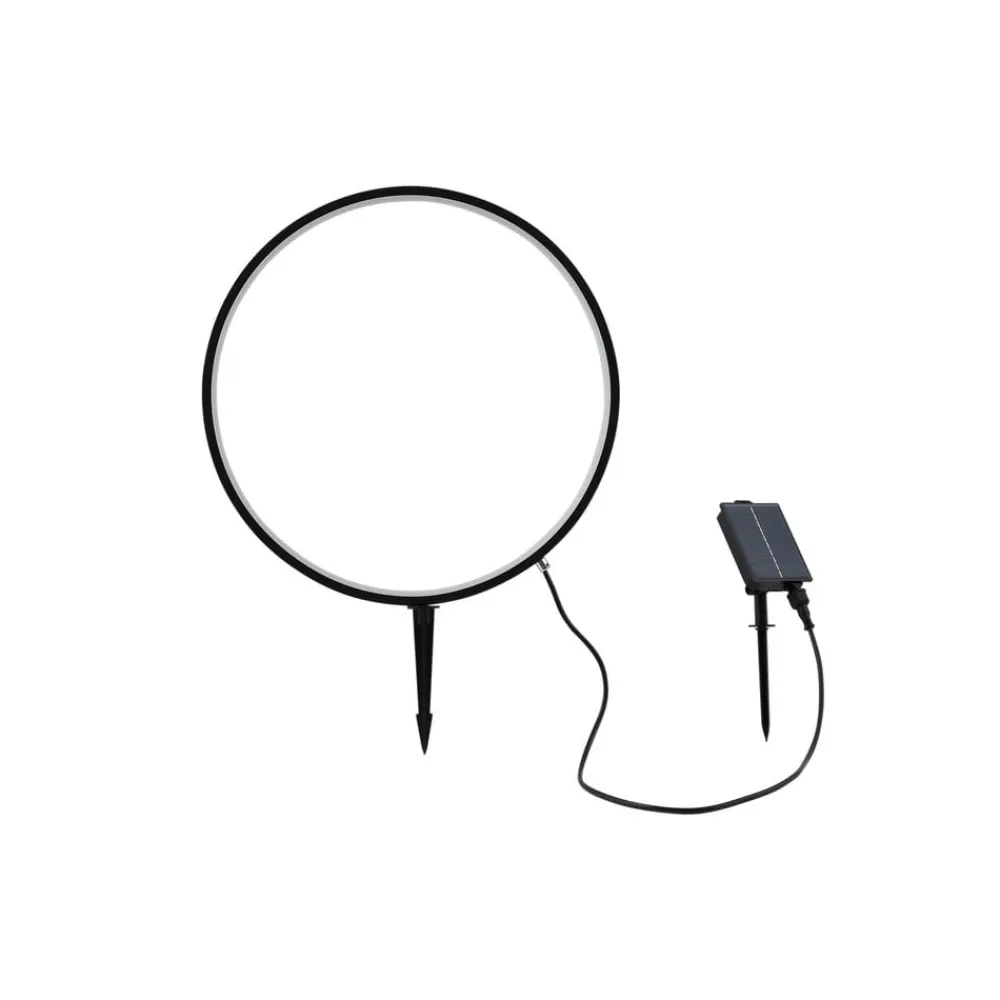 Lindby Dekorationsbelysning|Solcellelamper > LED-lampe med jordspyd Syrene, 45 cm, sort, aluminium