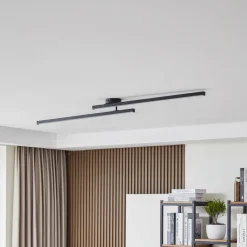 Gang|Loftlamper ^ Lindby LED-loftlampe Aurendor, 135 cm, sort, metal
