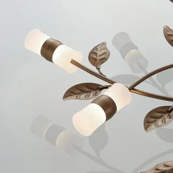 Loftlamper ^ Lindby LED-loftlampe Bentas, bronze, metal, Ø 80 cm