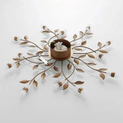 Loftlamper ^ Lindby LED-loftlampe Bentas, bronze, metal, Ø 80 cm